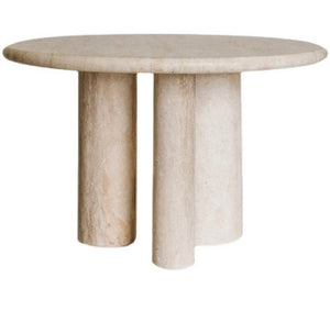 Stone Oval Dining Table with Cylinder Legs