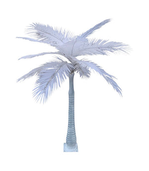 White Life Size Faux Palm Tree
