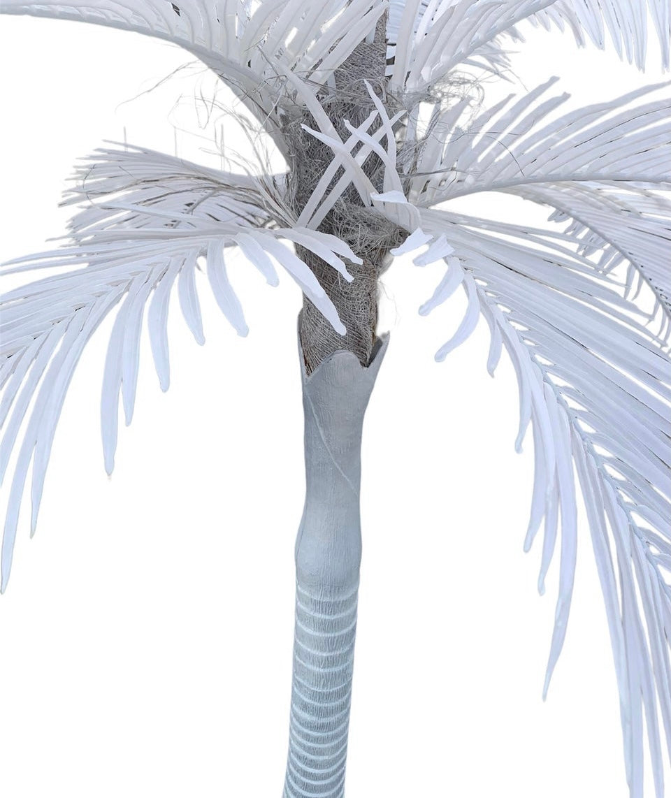 White Life Size Faux Palm Tree