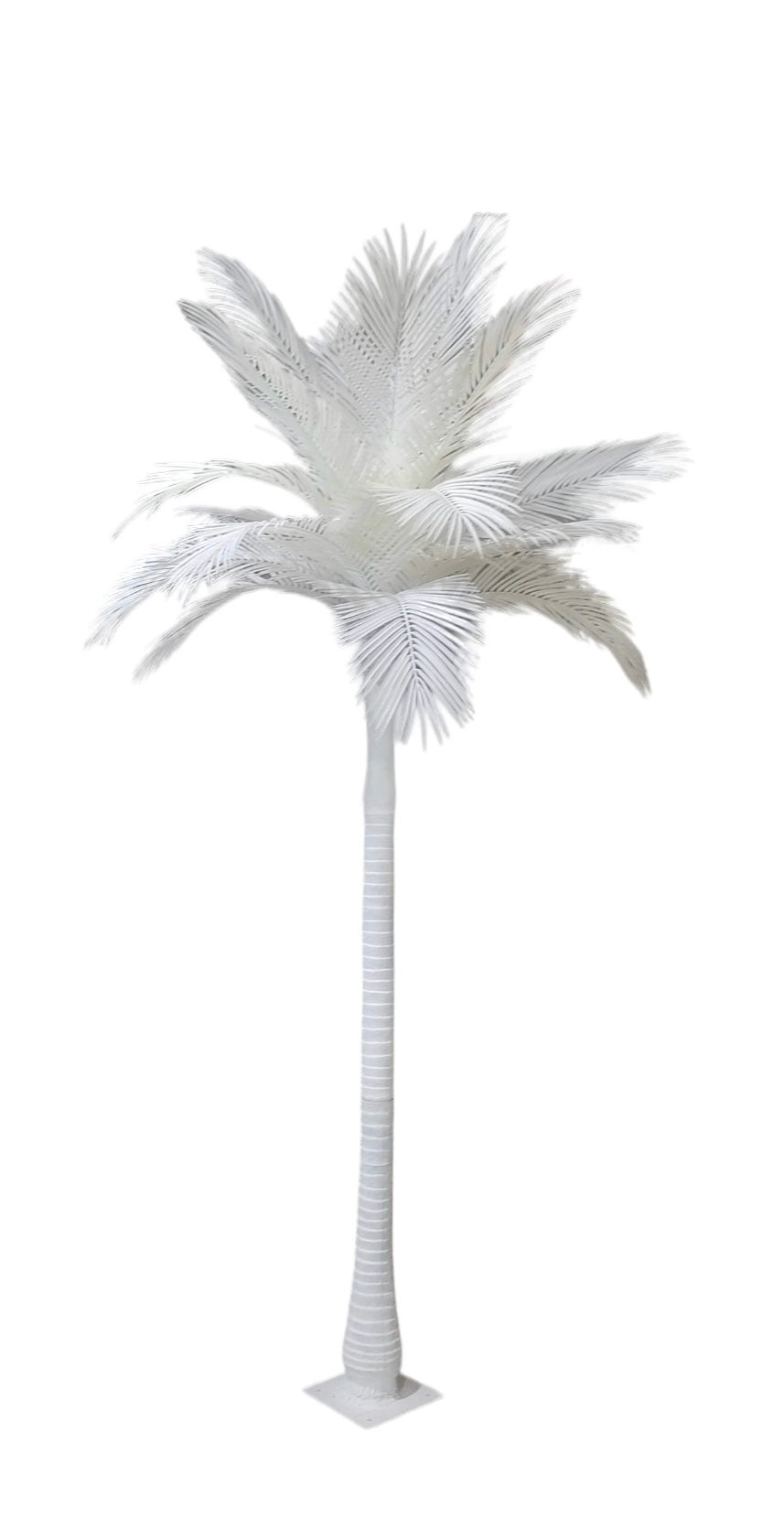 White Life Size Faux Palm Tree